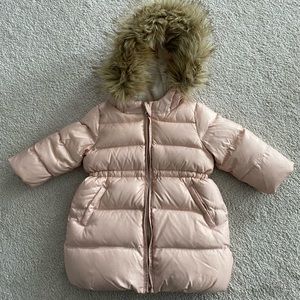 Blush pink winter toddler jacket size 12-18 month